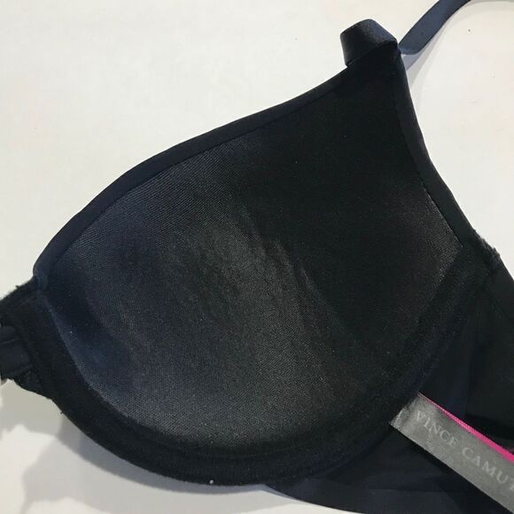 Vince Camuto Black Mesh Back Front Clasp 34B Bra - Picture 8 of 11